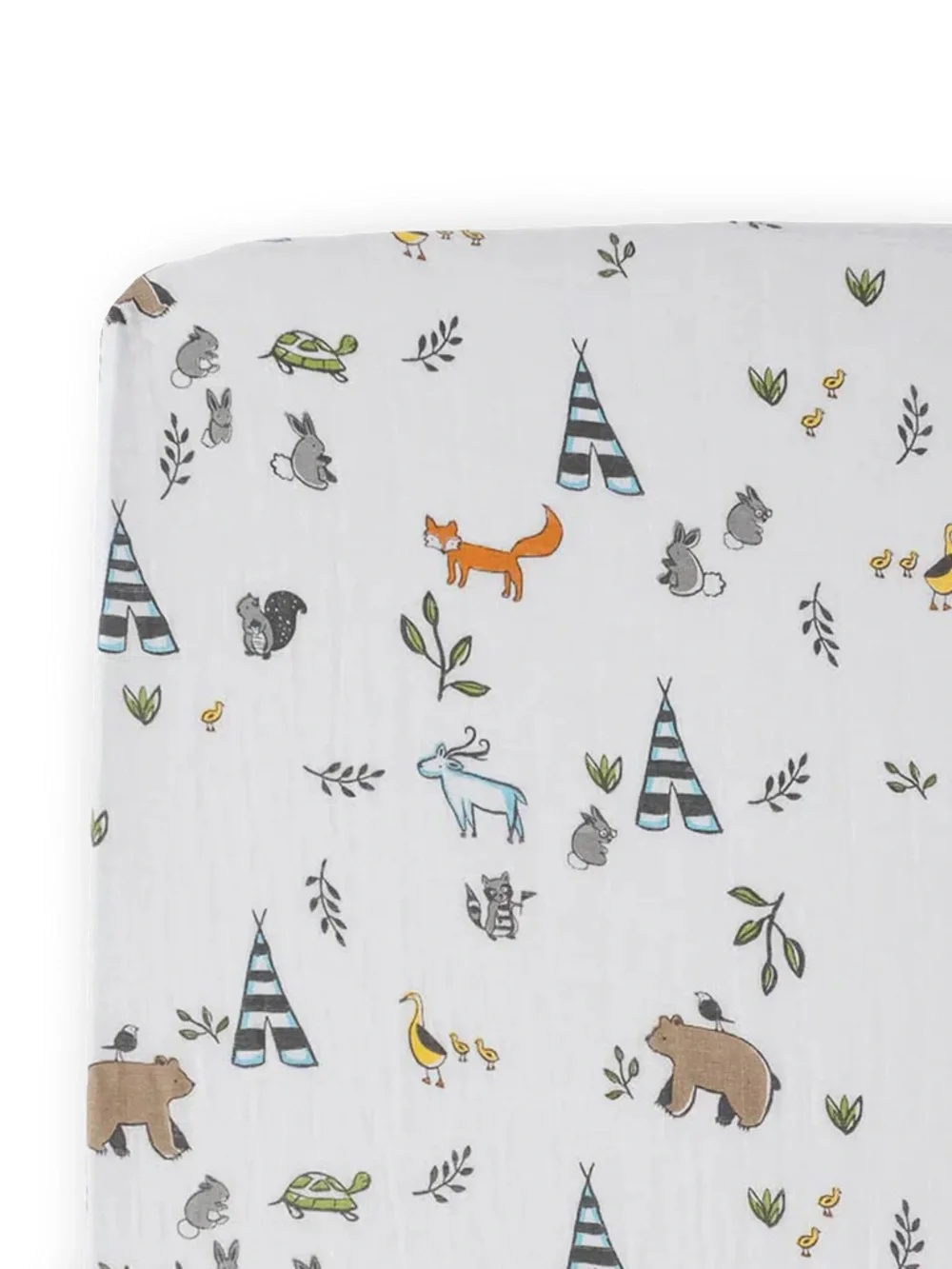 Little Unicorn - Cotton Muslin Crib Sheet - Forest Friends